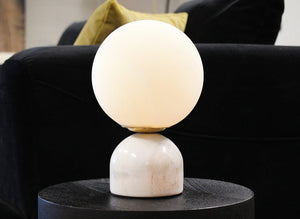 Ball bordlampe Hvit