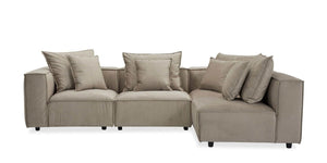 Bloksberg Hjørnesofa Velour Beige Velour Bloksberg / Høyre