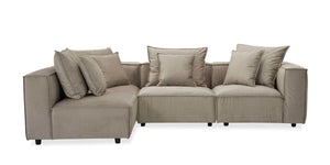 Bloksberg Hjørnesofa Velour Beige Velour Bloksberg / Venstre