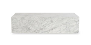 Brick 120 Sofabord Marmor 120x60 cm / Carrara Hvit Brick