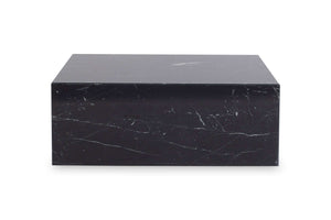 Brick 80 Sofabord Marmor 80x80 cm / Marquina Svart Brick