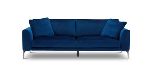 Furuset Sofa Velour 3 Seter / Blå Velour Furuset