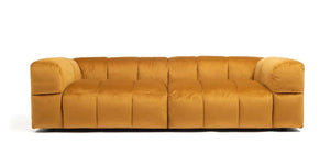 Holmen 3,5 Seter Sofa Velour Gul Velour Holmen