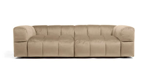 Holmen 3,5 Seter Sofa Velour Lys Beige Velour Holmen