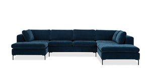 Logan U-sofa Chenille Høyre / Fjørd Logan