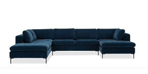 Logan U-sofa Chenille Venstre / Fjørd Logan