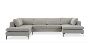 Logan U-sofa Chenille Venstre / Sand Logan