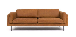 Solli 2,5 Seter Skinnsofa Cognac Cognac Solli