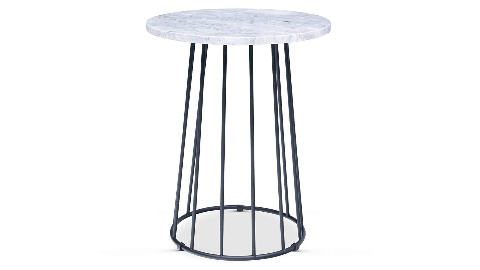 Visby Sidebord Marmor Hvit Marmor
