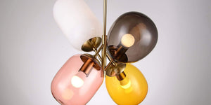 Ceiling lamp HL26638 White, gold, pink
