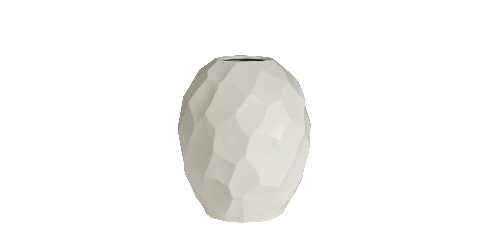 Matte white porcelain vase 30x33 cm